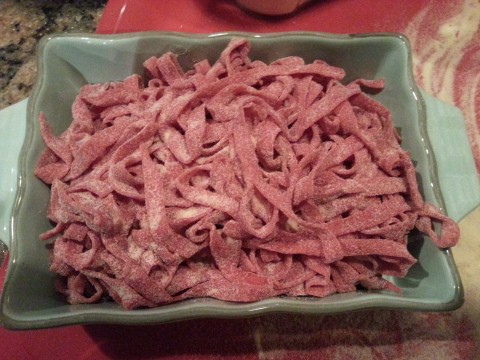 Pastateig im Rohzustand