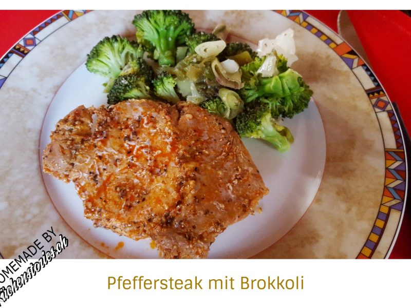 Pfeffersteak mit Brokkoli aus dem Monsieur Cuisine Plus