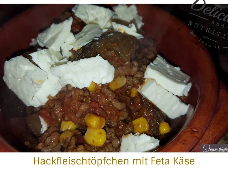 Hackfleischtöpfchen mit Feta-Käse